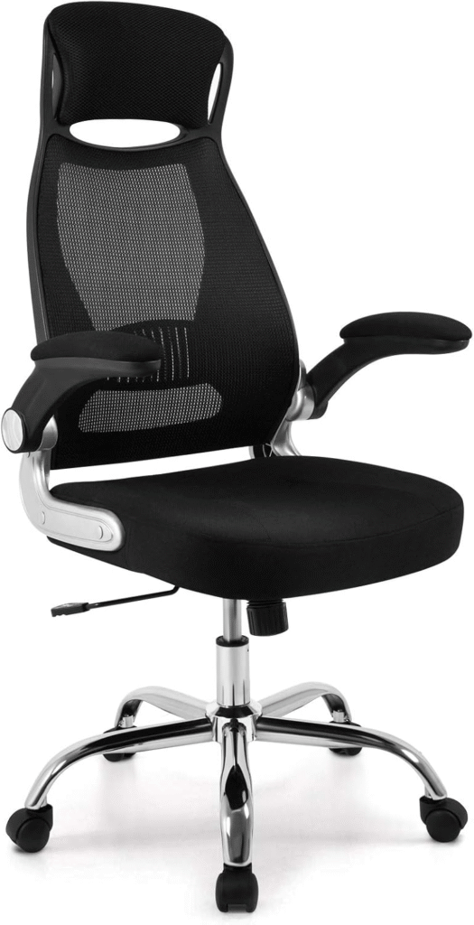 silla oficina barata SONGMICS OBN86BK en color negro