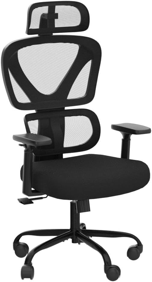 Kerdom silla ergonómica barata de escritorio con diseño compacto y respaldo flexible